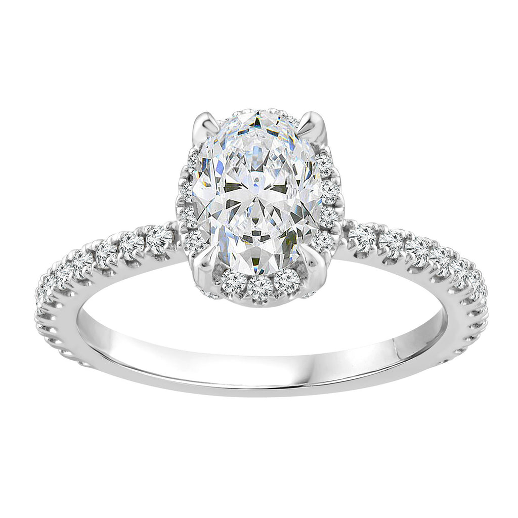 18ct white gold lab grown diamond engagement ring