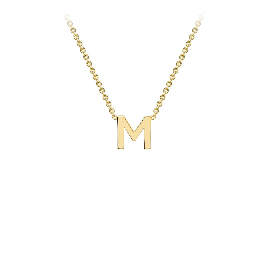 9K Yellow Gold 'M' Initial Adjustable Letter Necklace 38/43cm Necklace 9K Gold Jewellery   