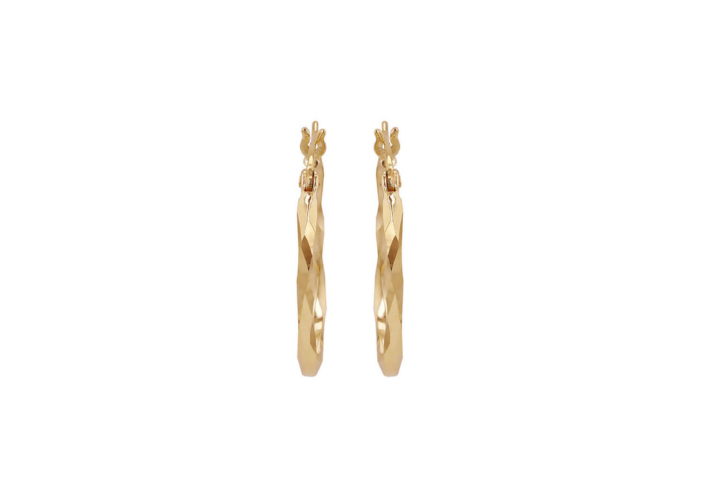 9K Yellow Gold Twist Oval Earrings Earrings 9K Gold Jewellery   