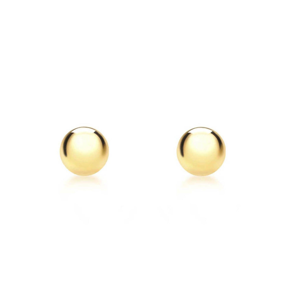 9K Yellow Gold 3mm Polished Ball Stud Earrings Earrings 9K Gold Jewellery   