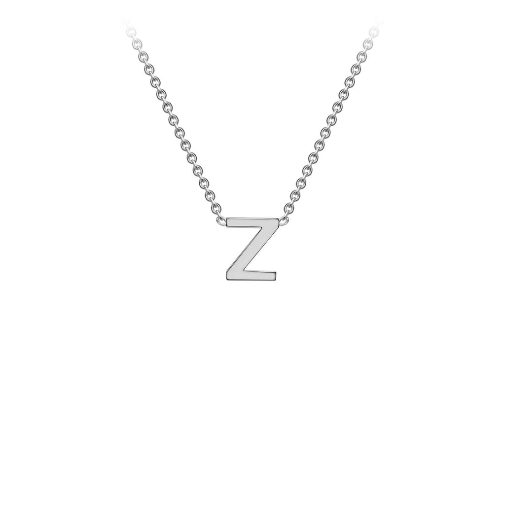 9K White Gold 'Z' Initial Adjustable Letter Necklace 38/43cm Necklace 9K Gold Jewellery   