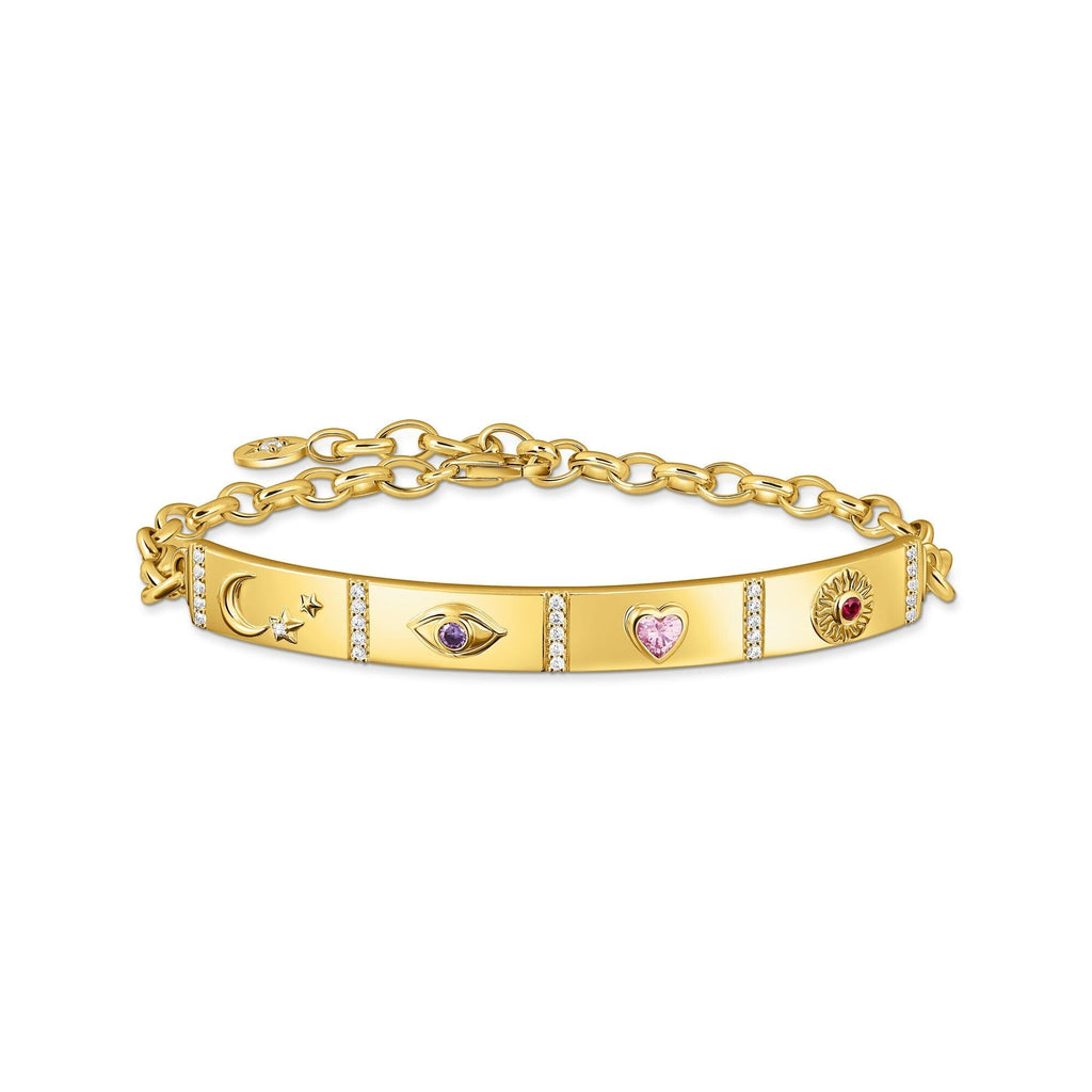 THOMAS SABO Gold Cosmic Bracelet with Long Bridge and Various Stones Bracelet Thomas Sabo   