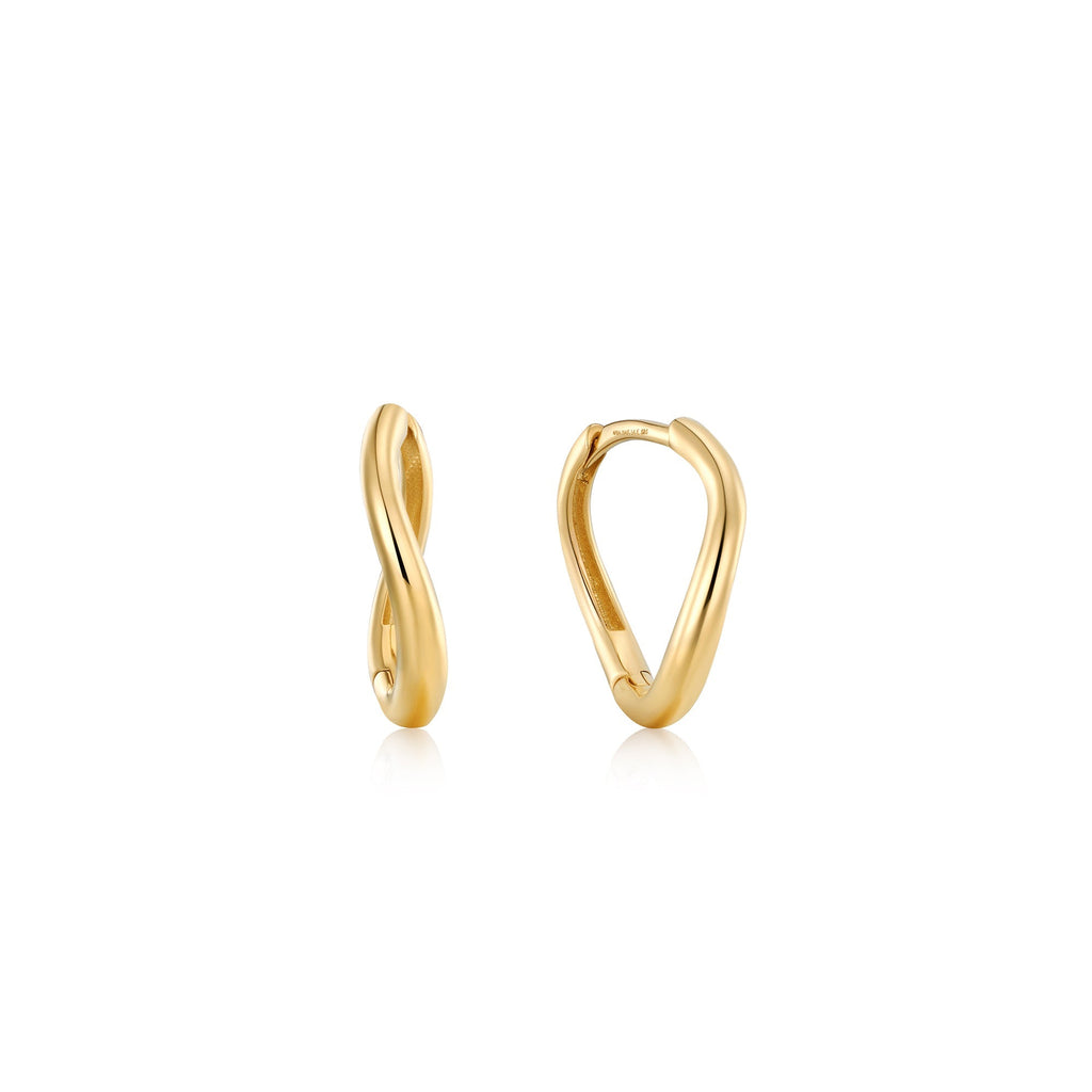 Ania Haie 14kt Gold Magma Huggie Hoop Earrings Earrings Ania Haie   
