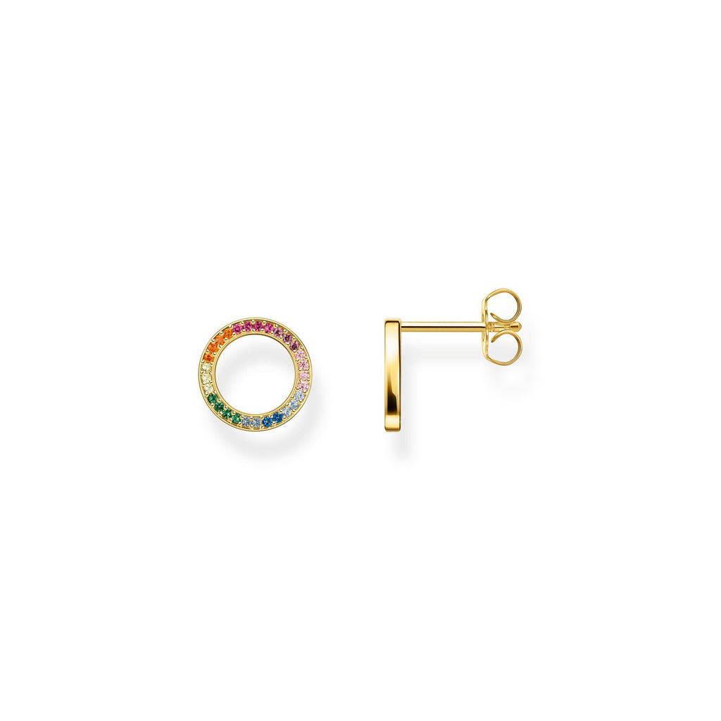 THOMAS SABO Ear Studs Together Round Gold Plated Ear Studs Thomas Sabo   