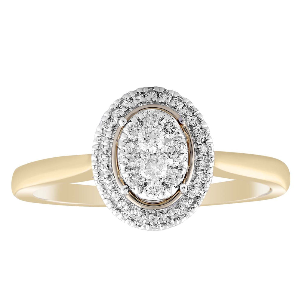 Ring with 0.25ct Diamond in 9K Yellow Gold Ring Boutique Diamond Jewellery   