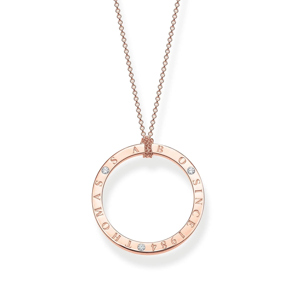 THOMAS SABO Sparkling Circles Rose Gold Necklace Necklace Thomas Sabo 90cm  