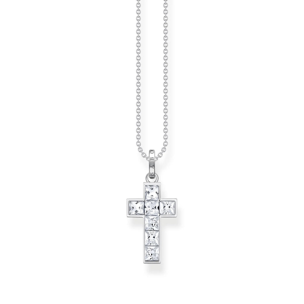 THOMAS SABO Heritage Cross White Stones Necklace Necklace Thomas Sabo 40 - 45 cm  