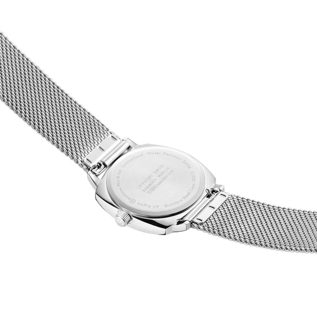 Mondaine Official Swiss Railways Petite Cushion 31mm Stainless Steel Watch Watches Mondaine   
