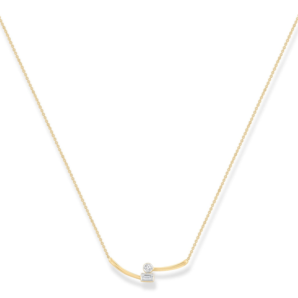 Diamond Necklace with 0.05ct Diamonds in 9K Yellow Gold Necklace Boutique Diamond Jewellery   