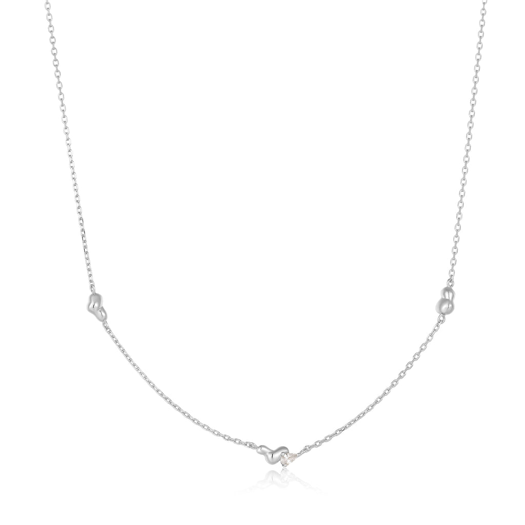 Ania Haie Silver Twisted Wave Chain Necklace Necklace Ania Haie   