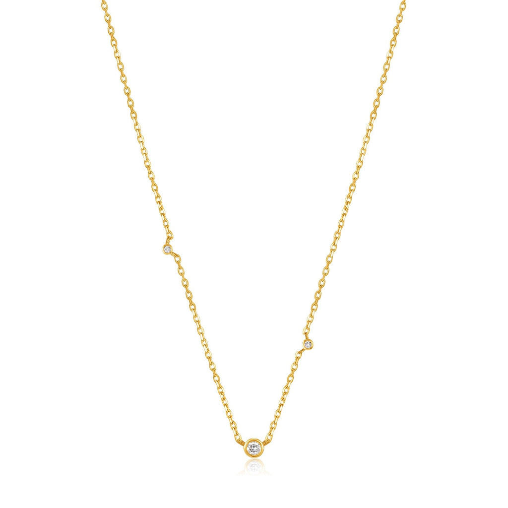 Ania Haie 14kt Gold Triple Natural Diamond Necklace Necklace Ania Haie   