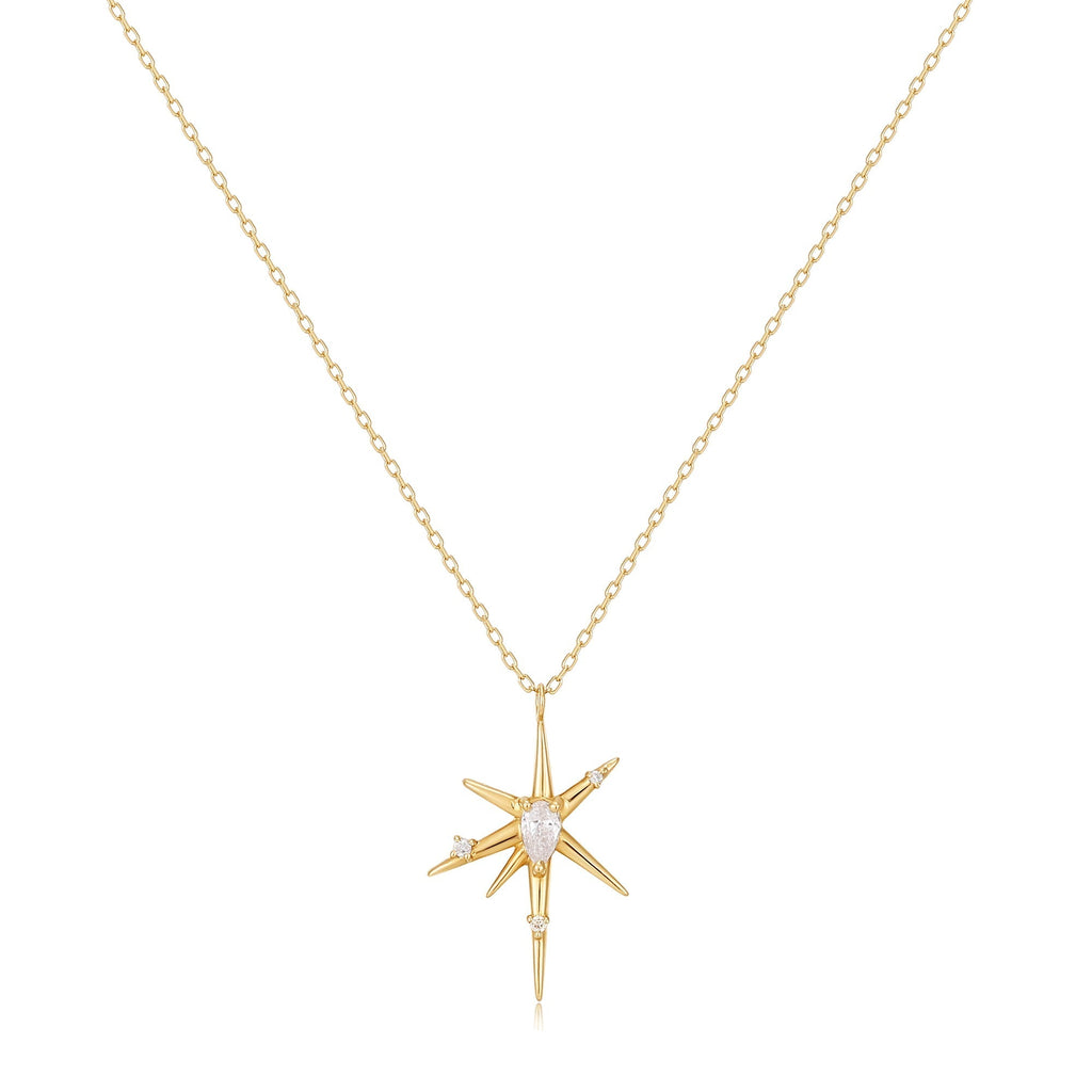 Ania Haie 14kt Gold Diamond Star Pendant Necklace Necklace AH 14kt Gold   