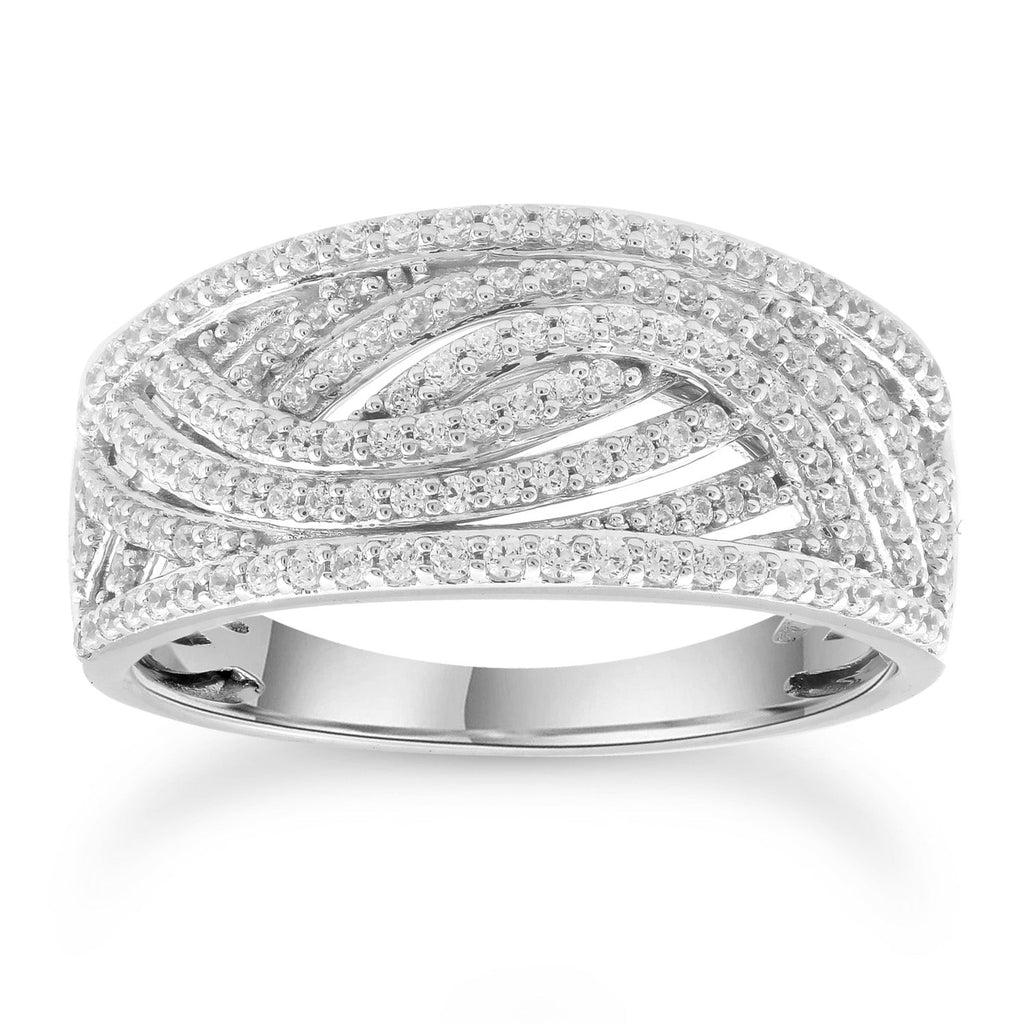 Diamond Ring with 0.53ct Diamonds in 9K White Gold Rings Boutique Diamond Jewellery   