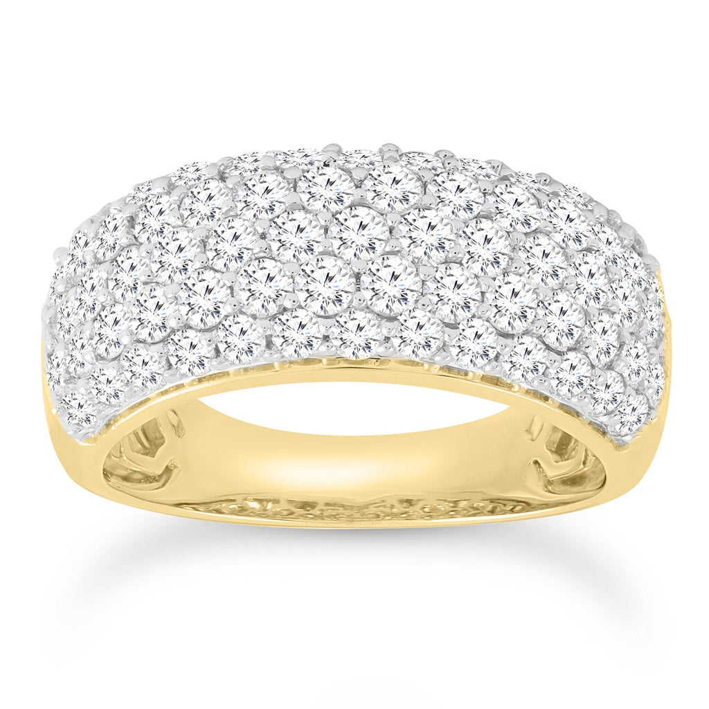 Diamond Ring with 2.00ct Diamonds in 18K Yellow Gold Rings Boutique Diamond Jewellery   