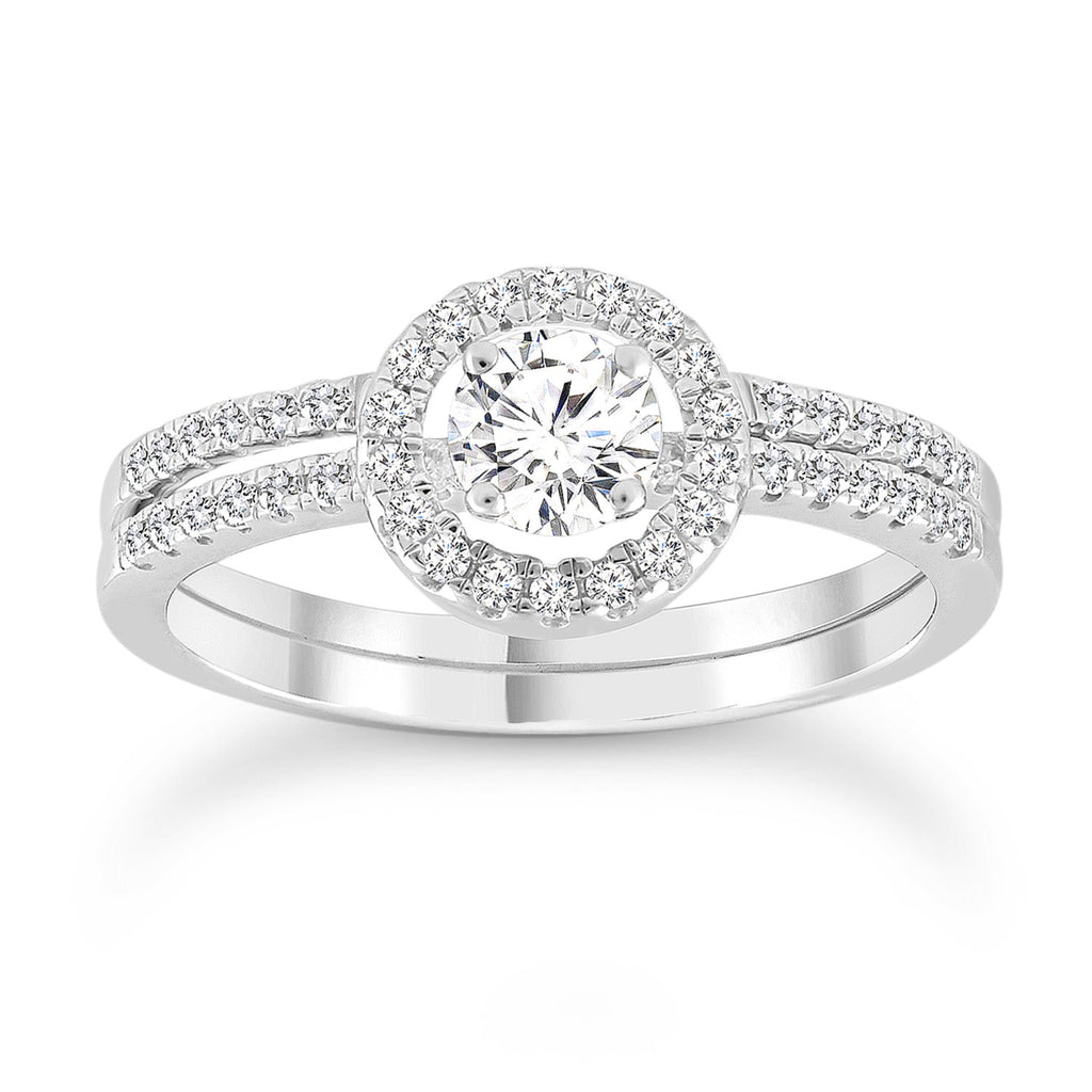 Circle Diamond Ring with 0.60ct Diamonds in 9K White Gold Rings Boutique Diamond Jewellery   