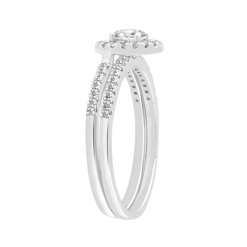 Circle Diamond Ring with 0.60ct Diamonds in 9K White Gold Rings Boutique Diamond Jewellery   