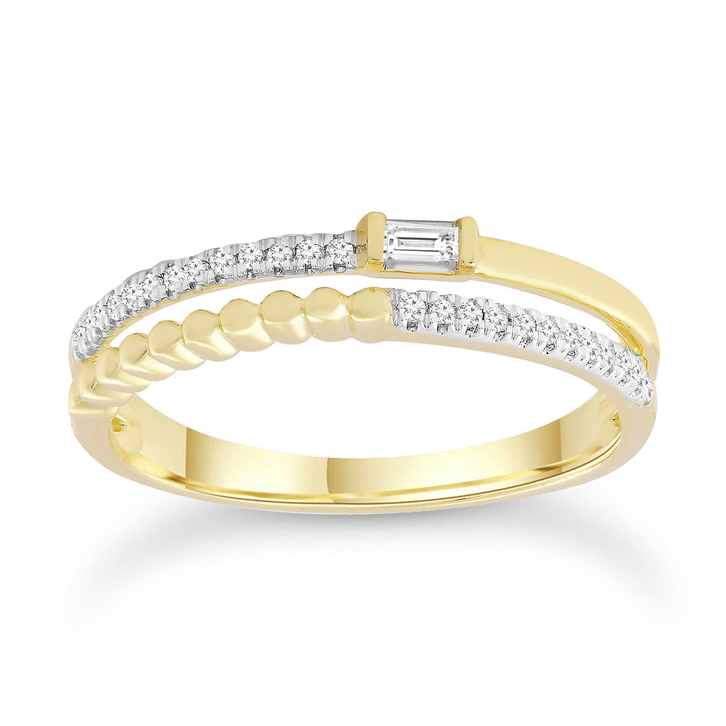 Diamond Ring with 0.10ct Diamonds in 9K Yellow Gold Rings Boutique Diamond Jewellery   