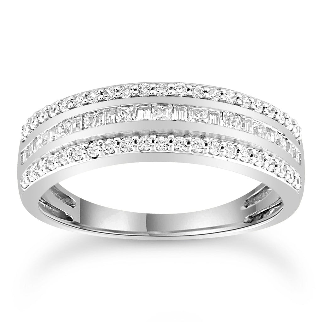 Diamond Ring with 0.62ct Diamonds in 9K White Gold Rings Boutique Diamond Jewellery   