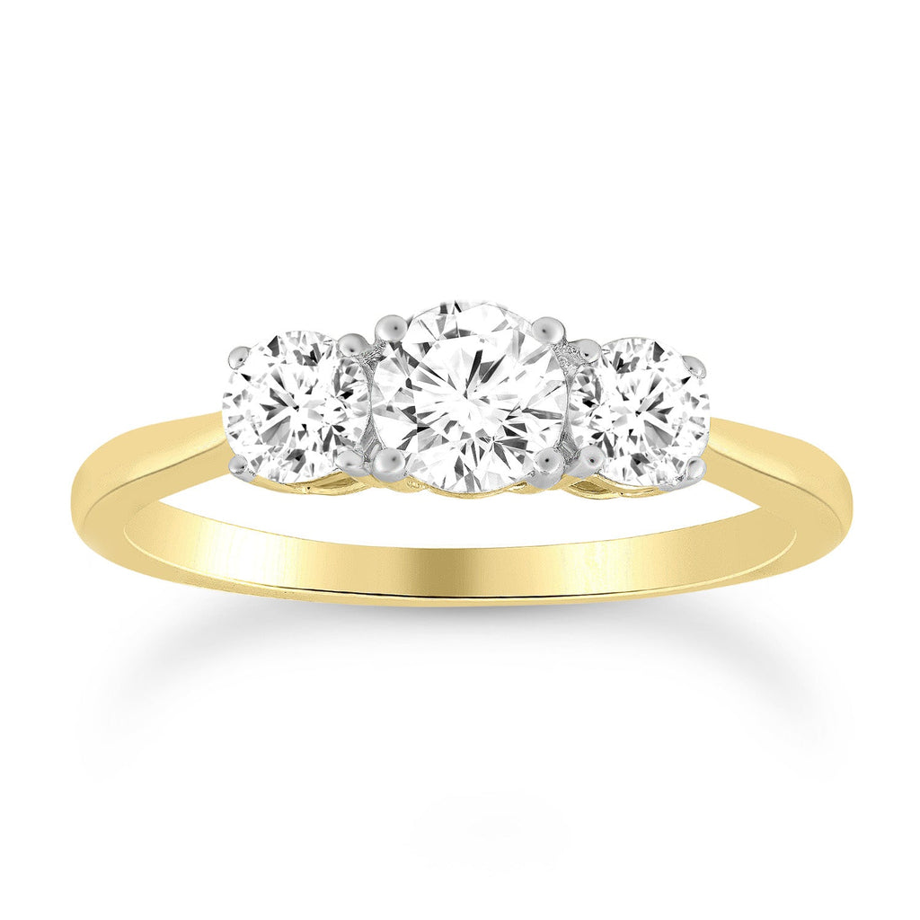 Diamond Ring with 1.00ct Diamonds in 9K Yellow Gold Rings Boutique Diamond Jewellery   