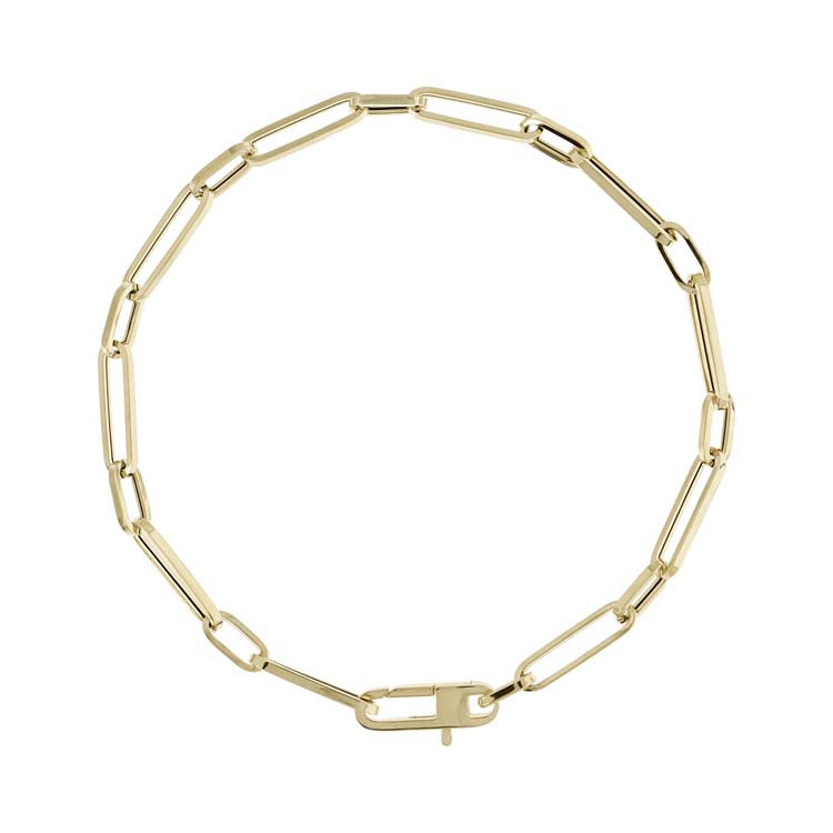 9K Yellow Gold Paper Link Bracelet 20cm Necklace 9K Gold Jewellery   