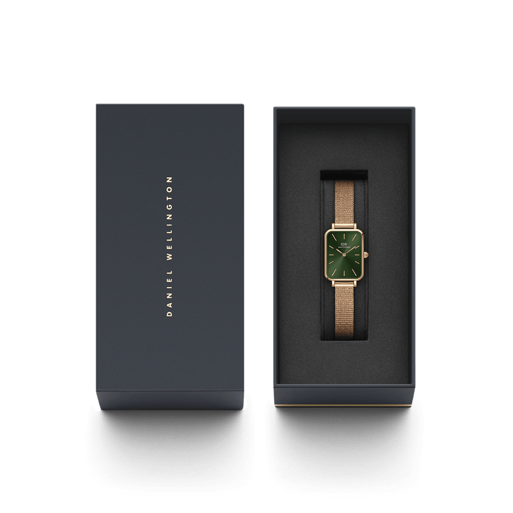 Daniel Wellington Quadro 20X26 Pressed Melrose Rose Gold & Emerald Watch Watch Daniel Wellington   