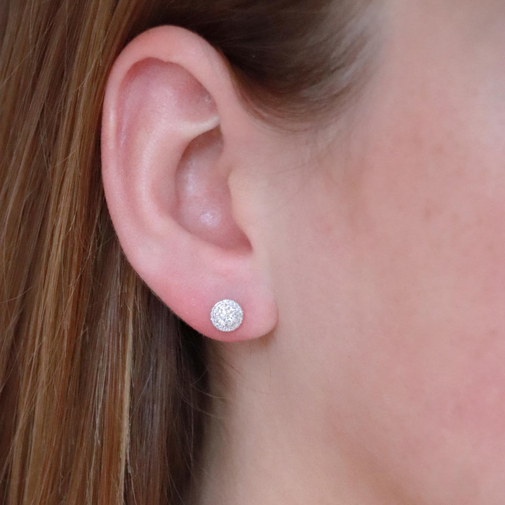 Stud Earrings with 0.25ct Diamonds in 9K White Gold Earrings Boutique Diamond Jewellery   