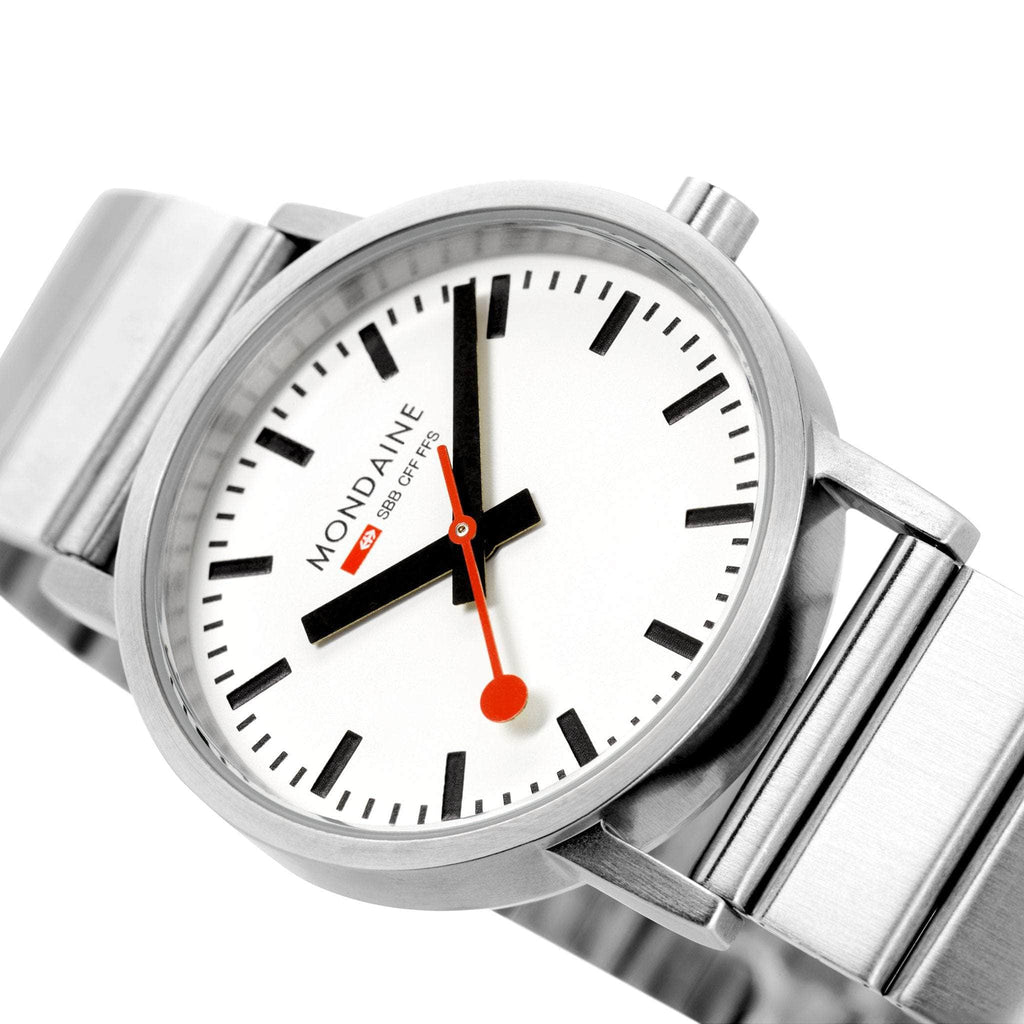 Mondaine Official Classic 36mm Silver Stainless Steel watch Watch Mondaine   