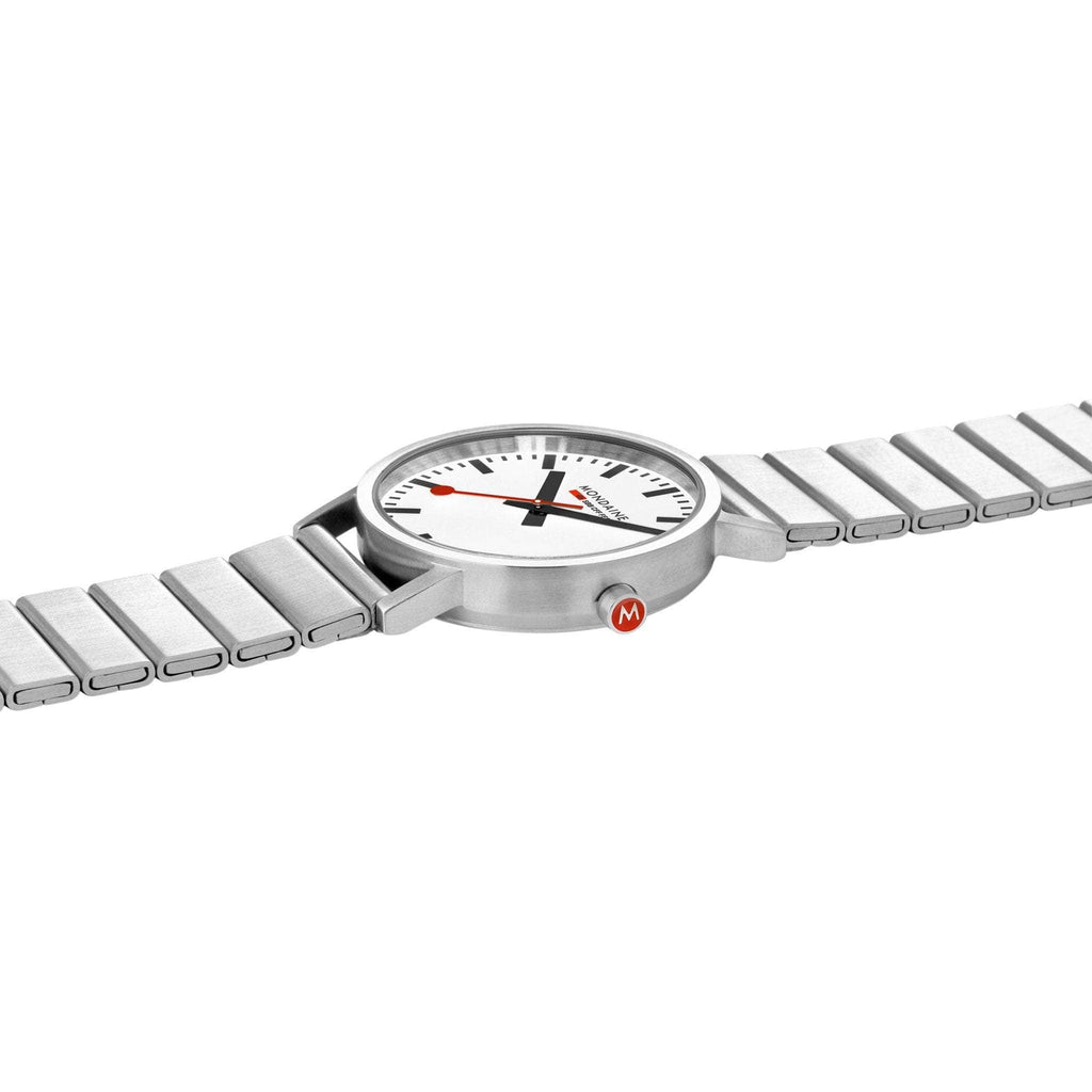 Mondaine Official Classic 36mm Silver Stainless Steel watch Watch Mondaine   