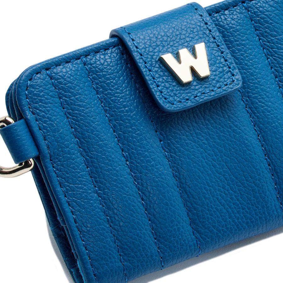 Wolf Mimi Credit Card Holder with Wristlet Blue Handbags Wolf   