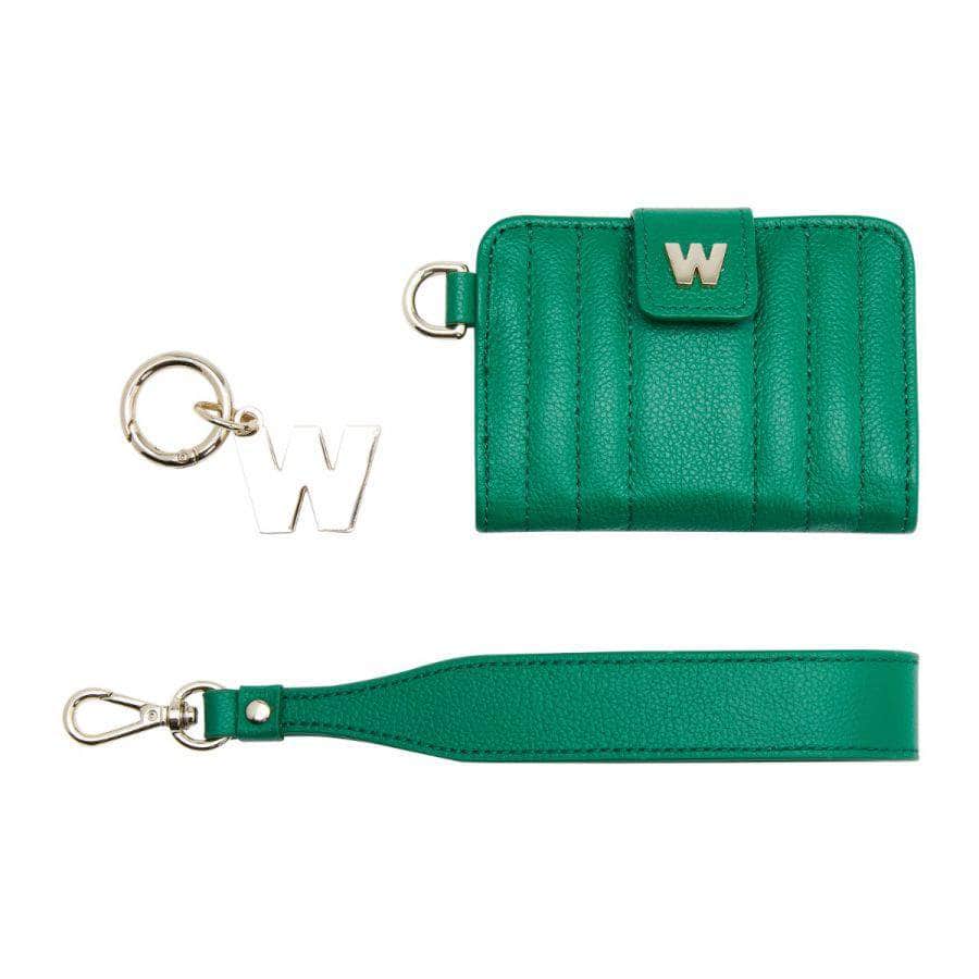 Wolf Mimi Credit Card Holder with Wristlet Green Handbags Wolf   