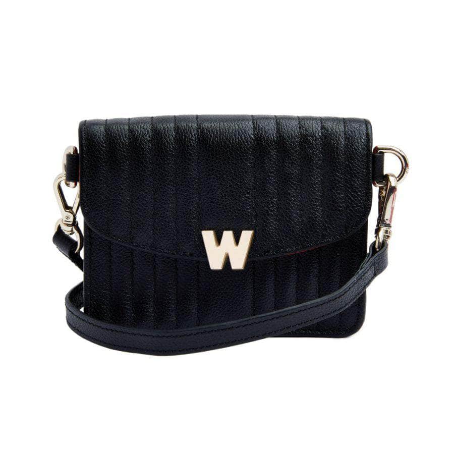 Wolf Mimi Mini Bag with Wristlet & Lanyard Black Handbags Wolf   