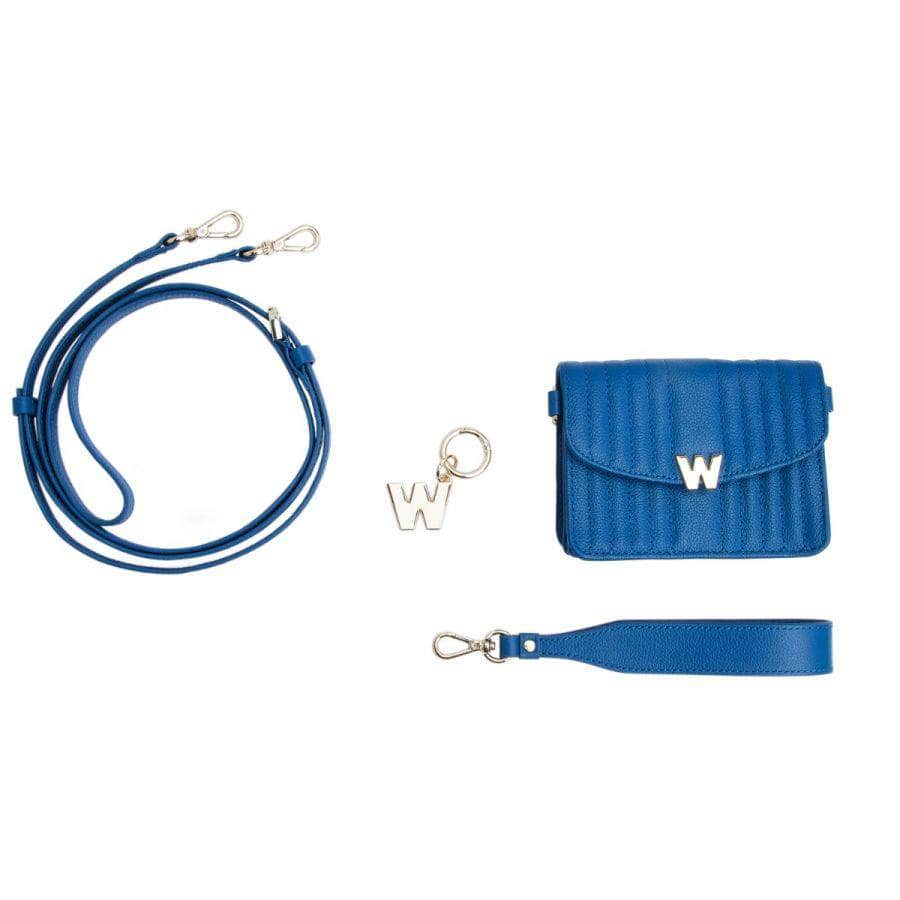 Wolf Mimi Mini Bag with Wristlet & Lanyard Blue Handbags Wolf   