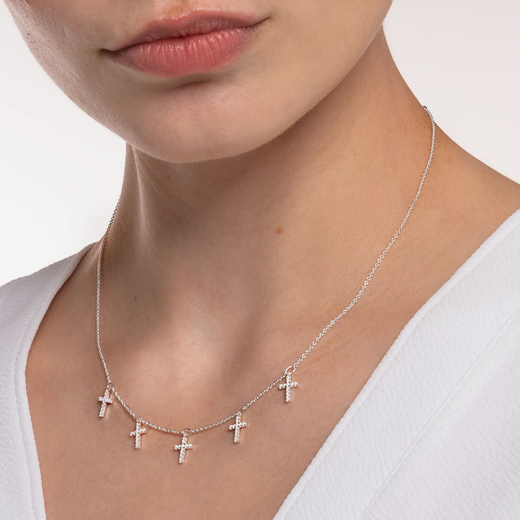 Thomas Sabo Sterling Silver Cross and Crown Pendant|PE886-643-11|Official  Stockist|Peter Jackson the Jeweller