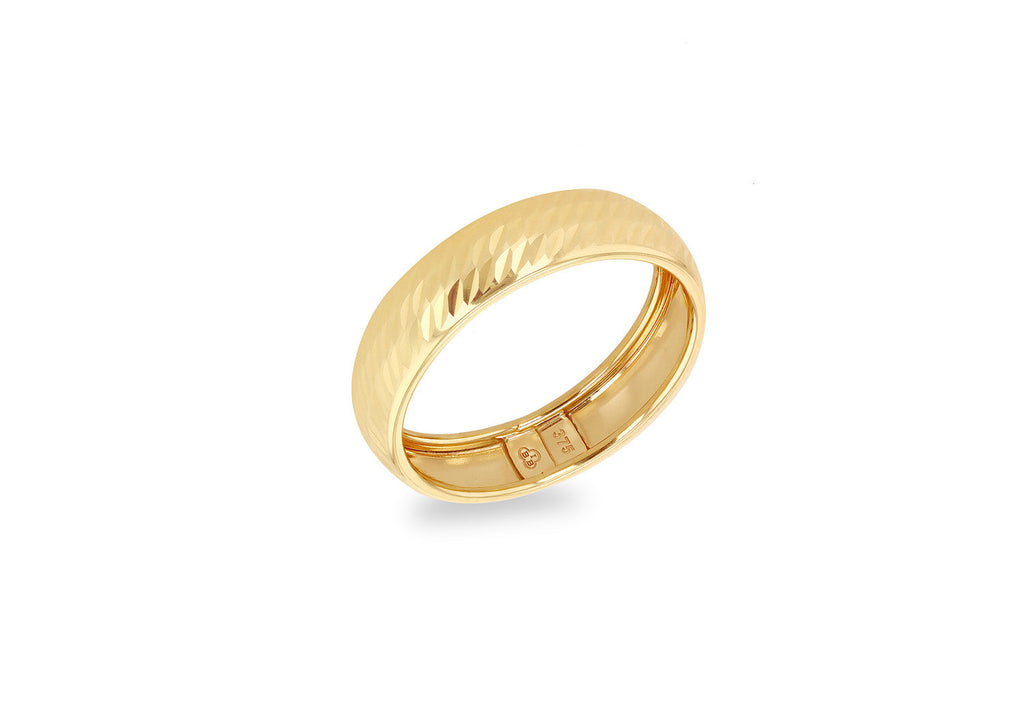 9K Yellow Gold Diamond-Cut Ring Ring 9K Gold Jewellery   