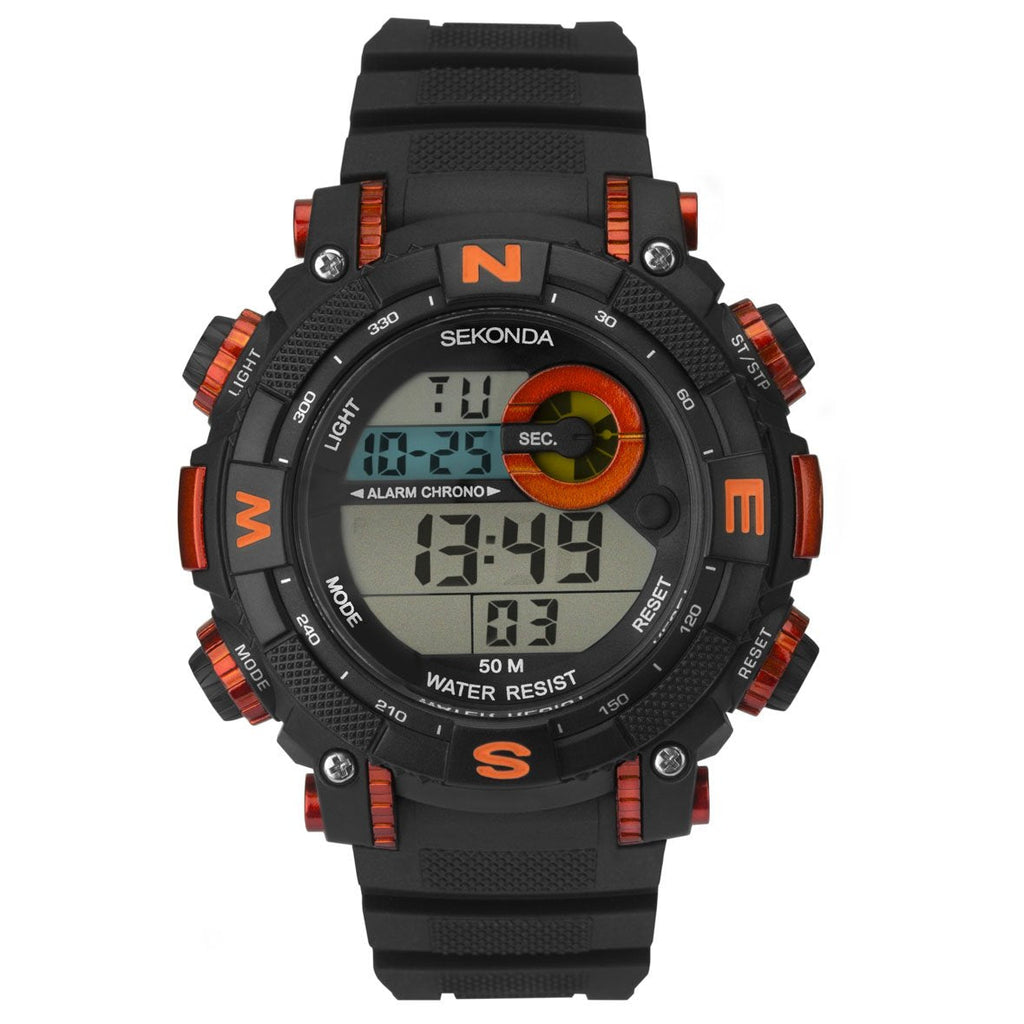 Sekonda Men's Black Strap Digital Sports Watch Watch Sekonda Default Title  