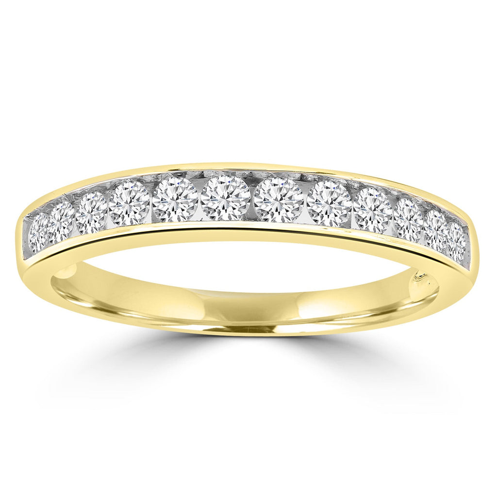 Band Ring with 0.50ct Diamonds in 9K Yellow Gold Ring Boutique Diamond Jewellery   