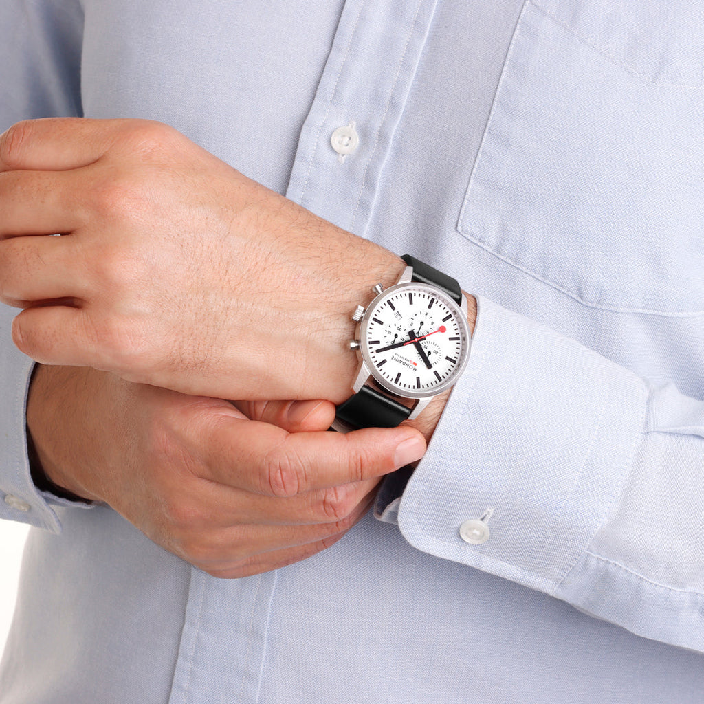 Mondaine Official Swiss Railways Neo Chronograph 41mm Watch Watches Mondaine   