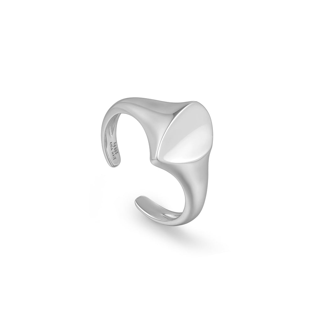 Ania Haie Silver Arrow Adjustable Signet Ring Ring Ania Haie   