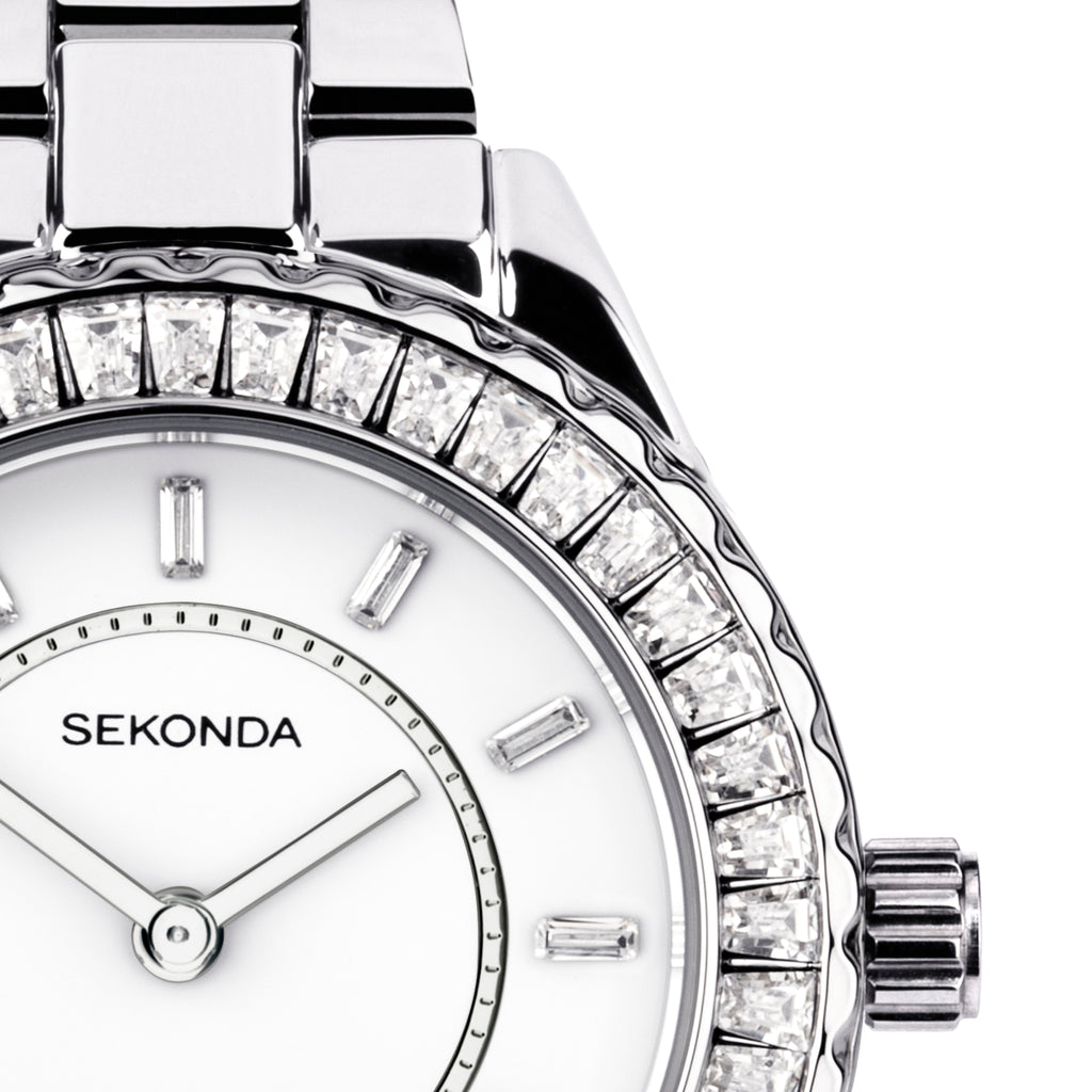 Sekonda Margot Silver with Stones Watch - SK40670 Watch Sekonda   