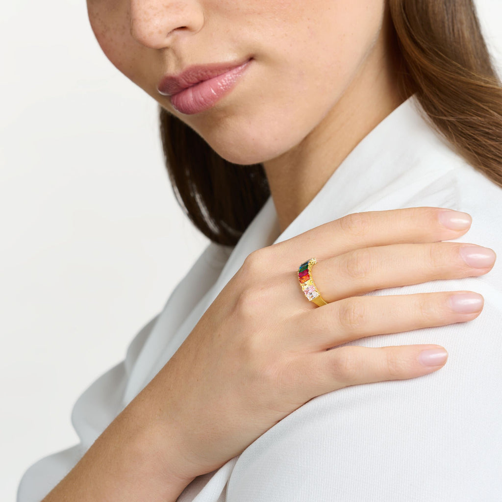 THOMAS SABO Ring colourful stones gold Ring Thomas Sabo   