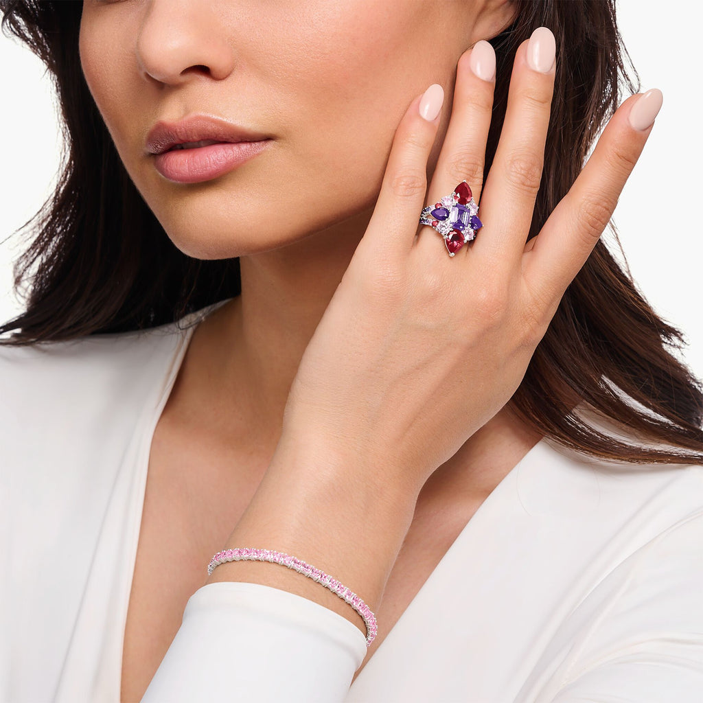 THOMAS SABO Heritage Glam Cocktail Ring with Colourful Stones Ring Thomas Sabo   