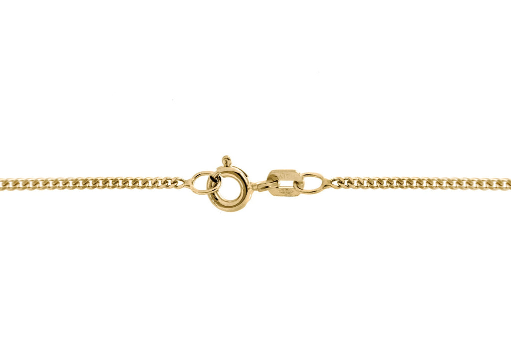 9K Yellow Gold 40 Diamond Cut Curb Chain 41cm Necklace 9K Gold Jewellery   