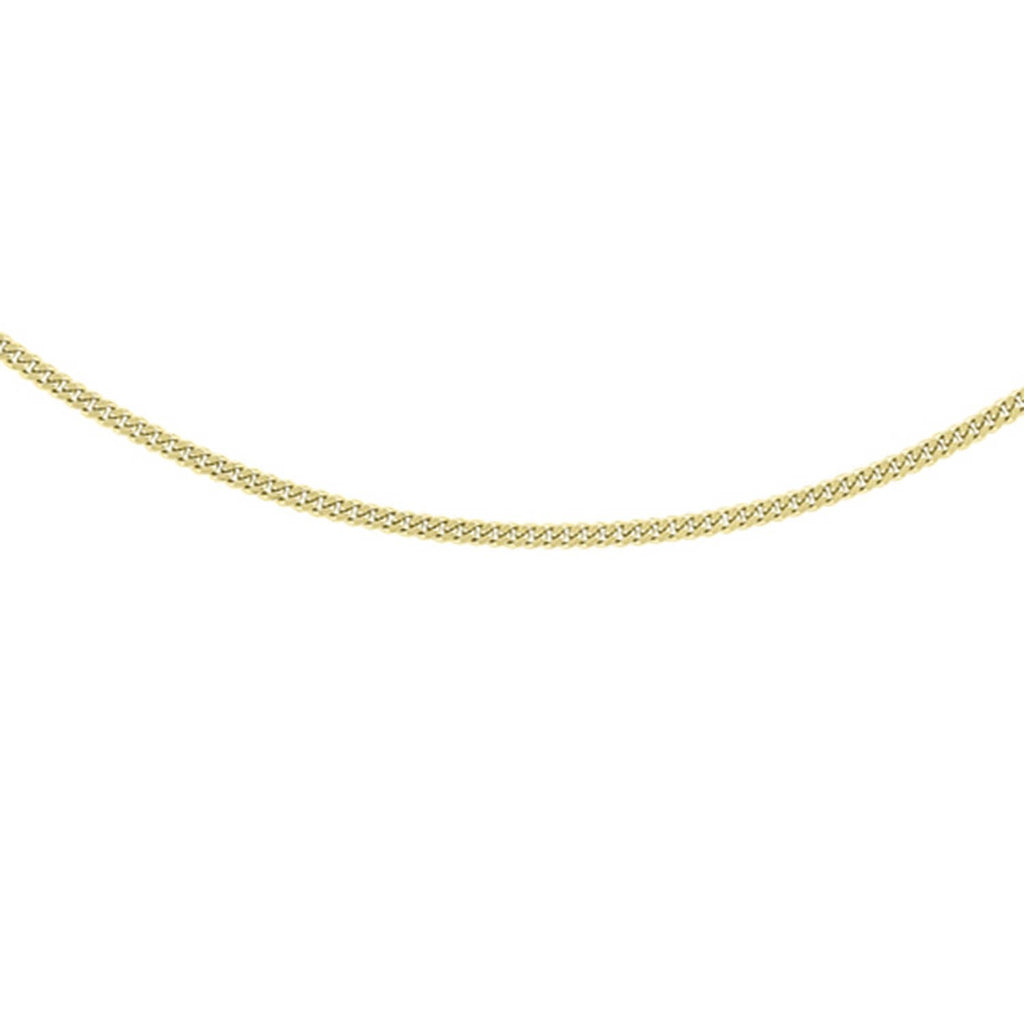9K Yellow Gold 24 Adjustable Heart Slider Curb Chain 56cm Necklace 9K Gold Jewellery   