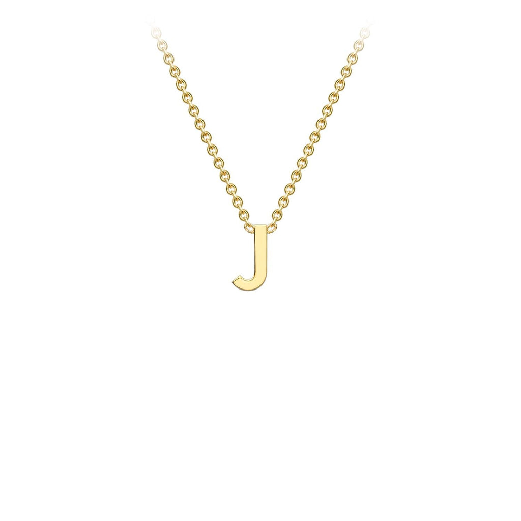 9K Yellow Gold 'J' Initial Adjustable Letter Necklace 38/43cm Necklace 9K Gold Jewellery   