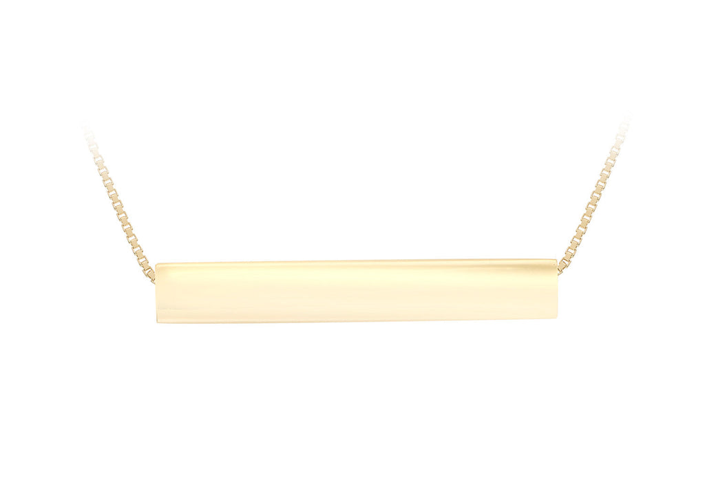 9K Yellow Gold Horizontal Bar Necklace 45-50cm Necklace 9K Gold Jewellery   