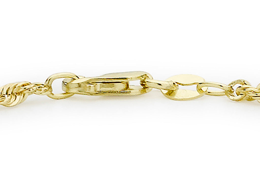 9K Yellow Gold Hollow Twist Bracelet 18 cm Bracelet 9K Gold Jewellery   
