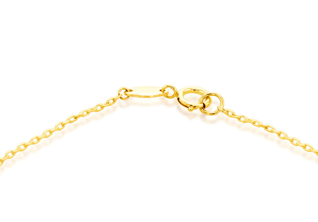 9K Yellow Gold 3 Malachite Petal Bracelet 19 cm Bracelet 9K Gold Jewellery   