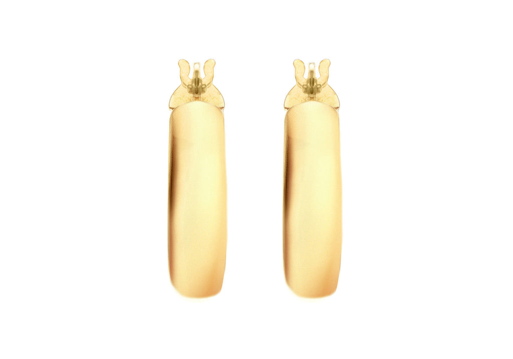 9K Yellow Gold Creole Hoops 15 mm Earrings 9K Gold Jewellery   