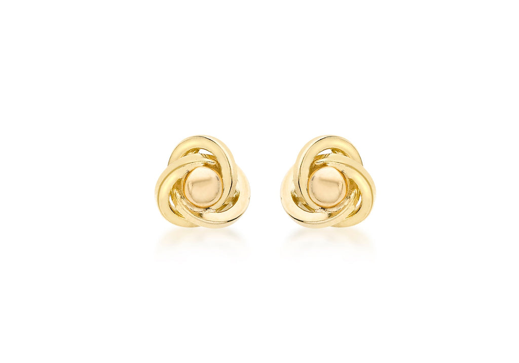 9K Yellow Gold 5mm Knot Ball Stud Earrings Earrings 9K Gold Jewellery   