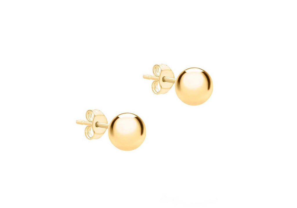 9K Yellow Gold 5mm Ball Stud Earrings Earrings 9K Gold Jewellery   